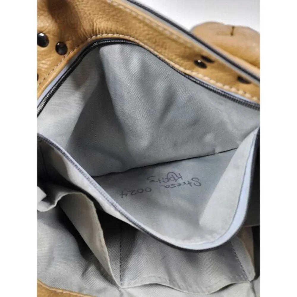 Cascina -‎ Made to Order - Pebble Grain Hobo Shoulder Bag Purse Brown Large